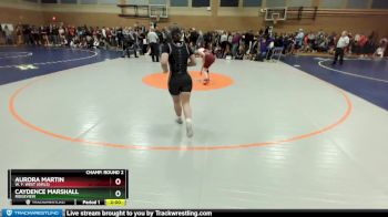 125lbs Champ. Round 2 - Caydence Marshall, Ridgeview vs Aurora Martin, W. F. West (Girls)