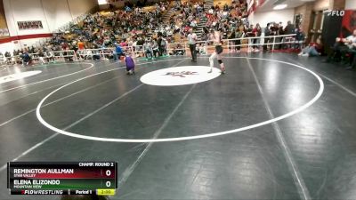 135 lbs Champ. Round 2 - Remington Aullman, Star Valley vs Elena Elizondo, Mountain View