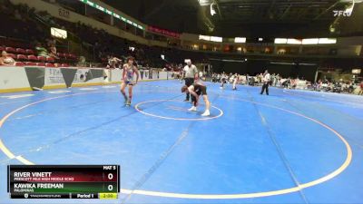 133 lbs Semifinal - River Vinett, Prescott Mile High Middle Scho vs Kawika Freeman, Palominas