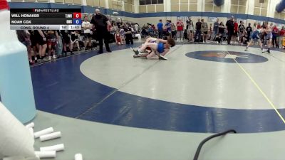 16U Boys FS - 120 lbs Cons. Round 4 - Will Honaker, Team Jeff Wrestling Club vs Noah Cox, Greenwood Wrestling Club