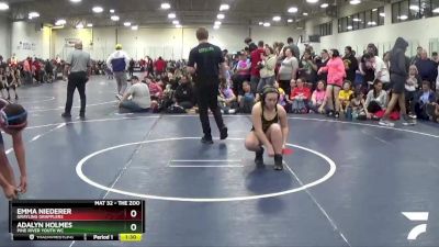 155 lbs Cons. Round 2 - Emma Niederer, Grayling Grapplers vs Adalyn Holmes, Pine River Youth WC