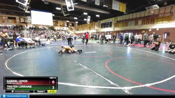 126 lbs Cons. Round 4 - Gabriel Lemos, Temecula Valley vs Tristen Lorraine, Frontier