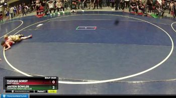 93 lbs Champ. Round 1 - Thomas Gorst, West Jordan vs Jaxten Bowler, Champions Wrestling Club
