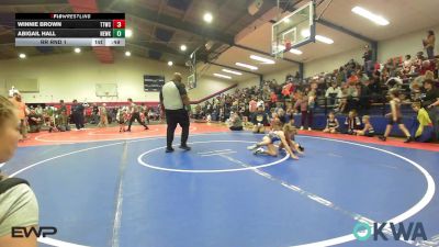 62 lbs Rr Rnd 1 - Winnie Brown, Team Tulsa Wrestling Club vs Abigail Hall, Newkirk Takedown Club