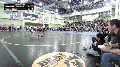 135 lbs Semifinal - Allison Diaz, MONROE vs Angeleen Castaneda, CHATSWORTH