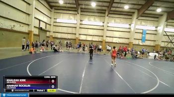 120 lbs Cons. Semi - Khaleah Kirk, Oklahoma vs Hannah Rocklin, Colorado
