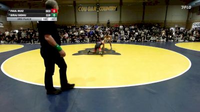 129 lbs 3rd Place - Paul Ruiz, Buchanan vs Siraj Sidhu, Clovis North