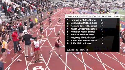 Middle School Girls' 4x100m Relay Event 112 - South Jersey, Finals