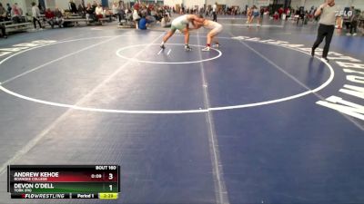 174 lbs Cons. Round 3 - Andrew Kehoe, Roanoke College vs Devon O`Dell, York (PA)