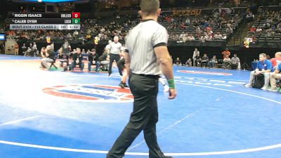 113 Class 2 lbs Quarterfinal - Caleb Dyer, Lutheran St. Charles vs Riggin Isaacs, Chillicothe