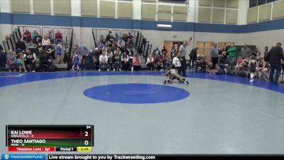 54 lbs Placement (4 Team) - Theo Santiago, Penn vs Kai Lowe, Noblesville