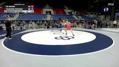 144 lbs Cons. Quarters - Jet Brown, MO vs Valentine Popadiuc, NM