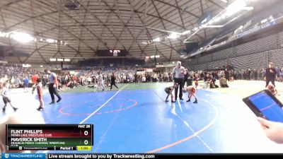 53 lbs Cons. Round 1 - Maverick Smith, Franklin Pierce Cardinal Wrestling Club vs Flint Phillips, Moses Lake Wrestling Club