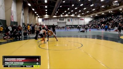 125 lbs Champ. Round 2 - Alexander Sweeney, Colorado School Of Mines vs Preston Xayachak, Southwest Minnesota State