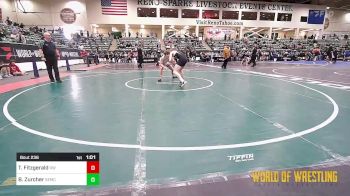 135 lbs Quarterfinal - Timmy Fitzgerald, RedWave Wrestling vs Bo Zurcher, Salem Elite Mat Club