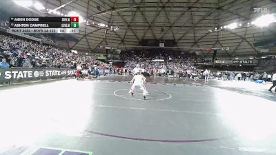 Boys 3A 120 lbs Cons. Round 3 - Aiden Dodge, Shelton vs Ashton Campbell, Central Valley