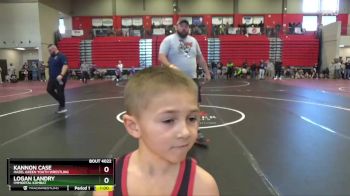 45 lbs Cons. Round 2 - Logan Landry, I`MMORTAL KOMBAT vs Kannon Case, Hazel Green Youth Wrestling