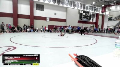 63-68 lbs Quarterfinal - Jaxon Martin, Alphas WC vs Grayson Greer, Greenwood WC