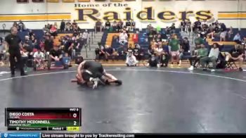 182 lbs Semifinal - Diego Costa, Yucaipa vs Timothy Mcdonnell, Fountain Valley