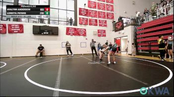 91 lbs Quarterfinal - Avalynn Anderson, Redskins Wrestling Club vs Loretta Peters, Stroud Youth Wrestling Club