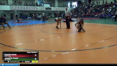 120 lbs Cons. Round 3 - Andrew Pham, Del Norte vs Mason Davis, West Hills