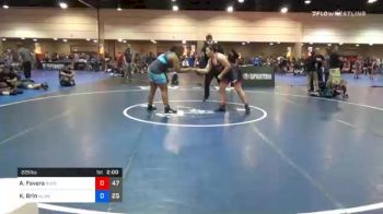 225 lbs Prelims - Alyssa Favara, Buckeye Girls vs Kiara Brin, WLAG Teal