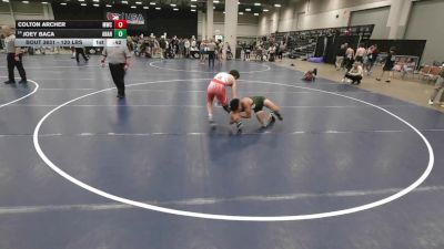 120 lbs Cons. Rd Of 32 - Joey Baca, Atrisco Heritage Academy High School Wrestling vs Colton Archer, MWC Wrestling Academy
