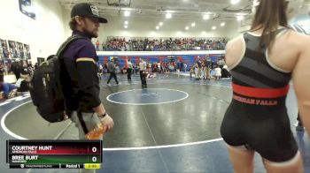 132 lbs Quarterfinal - Courtney Hunt, American Falls vs Bree Burt, Hanford
