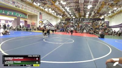 138 Boys Cons. Round 5 - Layronz Fraser, Granite Hills vs Gambino Martinez, Castle Park