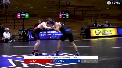 174 lbs Round 2 (4 Team) - Joshua Kenny, Grand Valley State vs Bryce Dagel, St. Cloud State
