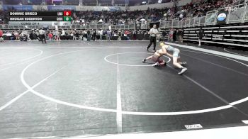 100 lbs Consi Of 4 - Dominic Grieco, Lincoln Way Wresling Club vs Brogan Edgerton, Cougar WC