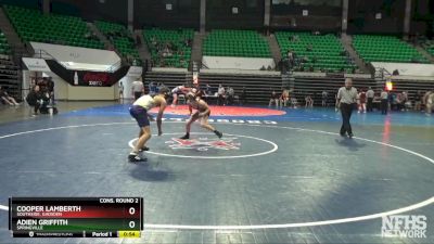 5A 138 lbs Cons. Round 2 - Adien Griffith, Springville vs Cooper Lamberth, Southside, Gadsden