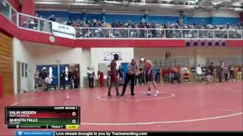 160 lbs Champ. Round 1 - Valin Hedden, West Lafayette. vs Quentin Falls, Calumet