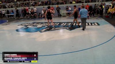 125 lbs Cons. Round 2 - Emanuel Canales Oritz, Juneau Youth Wrestling Club Inc. vs Owen Harris, Mid Valley Wrestling Club