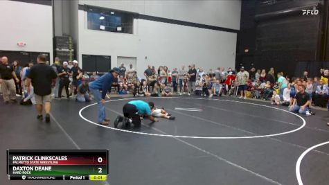 49 lbs Quarterfinal - Patrick Clinkscales, Palmetto State Wrestling vs Daxton Deane, Hard Rock