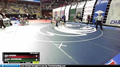 105 Class 2 lbs Cons. Round 1 - Kiara Sederburg, Rolla vs Ava Hansen, Nixa