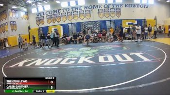 120 lbs Round 5 (8 Team) - Caleb Gauthier, Palm Harbor WC vs Trenton Lewis, Riverview WC