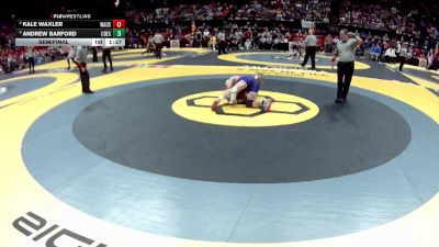 D2-175 lbs Semifinal - Andrew Barford, Col. DeSales vs Kale Waxler, Wauseon