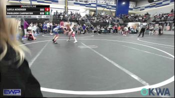 80 lbs Rr Rnd 3 - Layla Achziger, Choctaw Ironman Youth Wrestling vs Paisleigh Carpenter, Midwest City Bombers Youth Wrestling Club