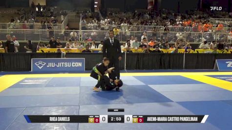 Rhea Daniels vs Akemi-Maria Castro Pangelinan 2025 Pan Kids Jiu-Jitsu IBJJF Championship