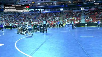 3A-106 lbs Champ. Round 2 - Abe Heysinger, Dubuque Hempstead vs Lucas Reeder, Pleasant Valley