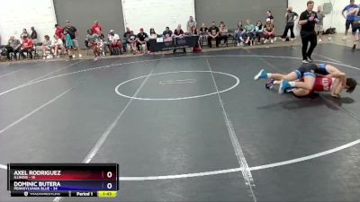 130 lbs Semis & 1st Wrestleback (8 Team) - Axel Rodriguez, Illinois vs Dominic Butera, Pennsylvania Blue