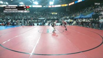 3A 132 lbs Semifinal - Colter Barzee, West Side vs Brayden Cosens, Butte County