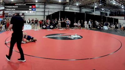65 kg Cons. Round 7 - Tyson Peach, Jackrabbit Wrestling Club vs Ryan Jack, Wolfpack Wrestling Club