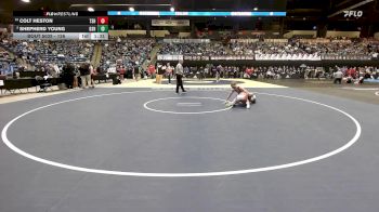 126 lbs Champ. Round 1 - Colt Heston, Topeka-Seaman HS vs Shepherd Young, De Soto HS