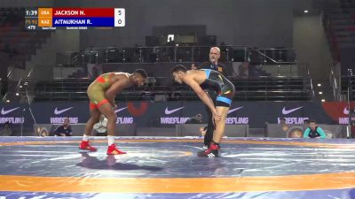 92 kgs Semifinal - Nate Jackson (USA) vs Rizabek Aitmukhan (KAZ)