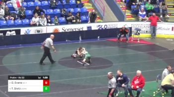 77 lbs Prelim - Rd 32 - Donavan Evans, NE York County vs Tommy Gretz, Connellsville