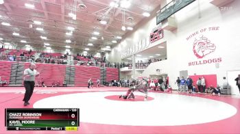 120 lbs Quarterfinal - Chazz Robinson, Flossmoor (Homewood) vs Kavel Moore, Mt. Carmel