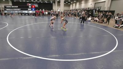 105 lbs Cons. Sub-semis - Siera Becker, Sebolt Wrestling Academy vs Briella Portrey, Big Cat Wrestling Club