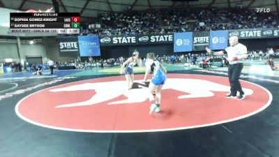 Girls 3A 125 lbs Champ. Round 1 - Saydee Bryson, Sedro-Woolley (Girls) vs Sophia Gomez-Knight, Lakes (Girls)